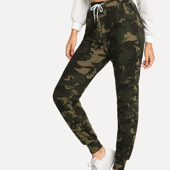 Pants - New camo joggers pants drawstring camoflauge